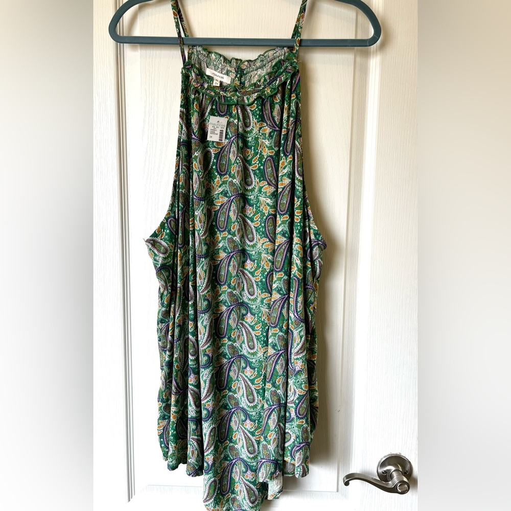 NWT Maurice’s 2X Paisley Green Dress Cover-Up